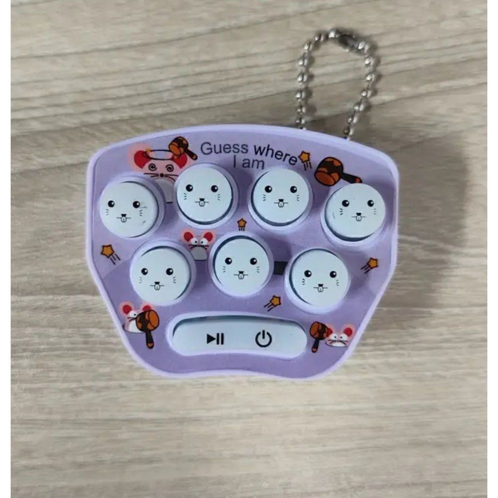 NEW! Purple Pocket Mini Whack-a-mole Game Console Adult or Kids Puzzle Cute Toy